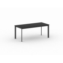 Konferenztisch, Besprechungstisch PRIMO INVITATION 1800 x 800 mm, schwarzes Fußgestell, Graphit
