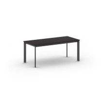 Konferenztisch, Besprechungstisch PRIMO INVITATION 1800 x 800 mm, schwarzes Fußgestell, Wenge