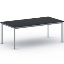 Konferenztisch, Besprechungstisch PRIMO INVITATION 2000 x 1000 mm, graues Fußgestell, Graphit