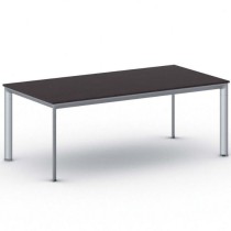 Konferenztisch, Besprechungstisch PRIMO INVITATION 2000 x 1000 mm, graues Fußgestell, Wenge