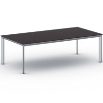 Konferenztisch, Besprechungstisch PRIMO INVITATION 2400 x 1200 mm, graues Fußgestell, wenge