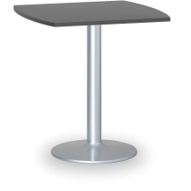 Konferenztisch rund, Bistrotisch FILIP II, 66x66 cm, graue Fußgestell, Platte Graphit