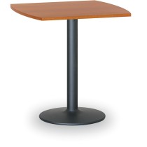 Konferenztisch rund, Bistrotisch FILIP II, 66x66 cm, schwarze Fußgestell, Platte Kirschbaum