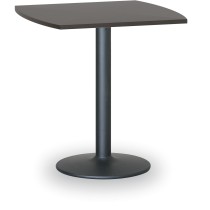 Konferenztisch rund, Bistrotisch FILIP II, 66x66 cm, schwarze Fußgestell, Platte wenge