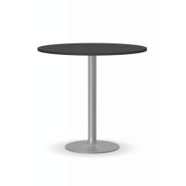 Konferenztisch rund, Bistrotisch FILIP II, Durchmesser 80 cm, graue Fußgestell, Platte Graphit
