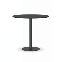 Konferenztisch rund, Bistrotisch FILIP II, Durchmesser 80 cm, schwarze Fußgestell, Platte Graphit