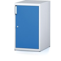 Kontenerek na narzędzia MECHANIC, z drzwiami, 2 półki, 480 x 600 x 840 mm, niebieskie drzwi