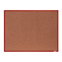 Korková nástěnka boardOK v hliníkovém rámu, 1200 x 900 mm, červený rám