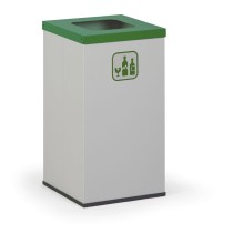 Koš na tříděný odpad 42 L, bez vnitřní nádoby, šedý/zelený
