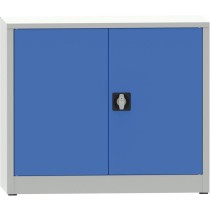 KOVONA JUMBO Werkstattregalschrank, 1 Einlegeboden, verschweißt, 800 x 950 x 500 mm, grau/blau
