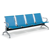Kovová lavica do čakární STRONG, 4-sedadlo, modrá