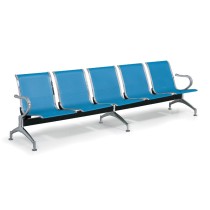 Kovová lavica do čakární STRONG, 5-sedadlo, modrá