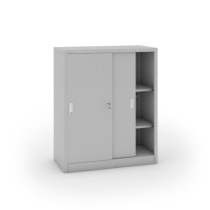 Kovová skříň s posuvnými dveřmi, 1200x1000x450 mm, šedá