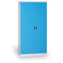 Kovová skřiňa demontovaná, 1820 x 850 x 390 mm, modré dvere