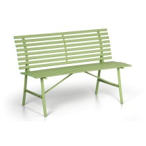 Kovová zahradní lavička SPRING, zelená