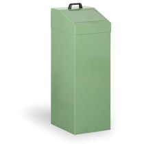 Kovový odpadkový koš na tříděný odpad, 100 l, zelený