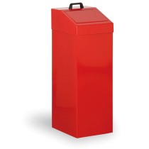 Kovový odpadkový kôš na triedenie odpadu, 100 l, červený