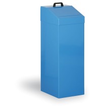 Kovový odpadkový kôš na triedenie odpadu, 100 l, modrý