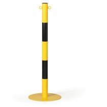 Kovový zahradzovací stĺpik, výška 1000 mm, žltá/čierna