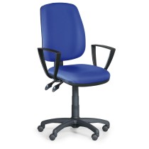 Krzesło biurowe ATHEUS z podłokietnikami, niebieskie