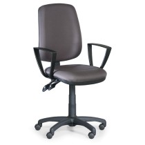 Krzesło biurowe ATHEUS z podłokietnikami, szare