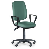 Krzesło biurowe ATHEUS z podłokietnikami, zielone