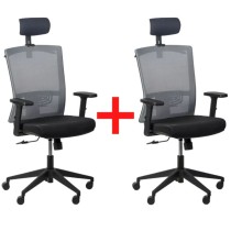 Krzesło biurowe FELIX, 1+1 GRATIS, szary