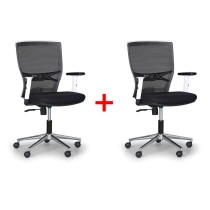 Krzesło biurowe HAAG 1+1 GRATIS, czarny
