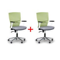 Krzesło biurowe HAAG 1+1 GRATIS, zielono/szary