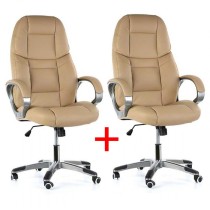 Krzesło biurowe KEVIN 1+1 GRATIS, beżowy