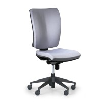 Krzesło biurowe LEON PLUS, szare, bez podłokietników