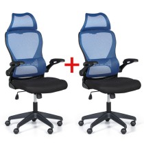 Krzesło biurowe LUCAS 1+1 GRATIS, niebieski