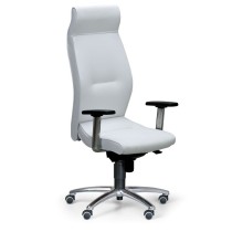 Krzesło biurowe MEGA ekoskóra, białe