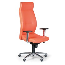 Krzesło biurowe MEGA ekoskóra, pomarańczowe