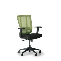Krzesło biurowe MET, czarny/zielony