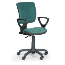 Krzesło biurowe MILANO II z podłokietnikami - zielone