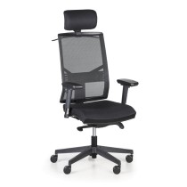 Krzesło biurowe OMNIA z zagłówkiem, czarne
