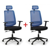 Krzesło biurowe RICH 1+1 GRATIS, niebieski