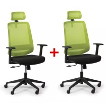 Krzesło biurowe RICH 1+1 GRATIS, zielony