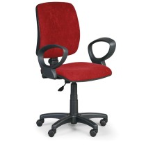 Krzesło biurowe TORINO II z podłokietnikami - czerwone
