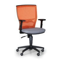 Krzesło biurowe VENLO, pomarańczowe / szare