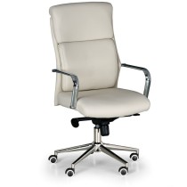 Krzesło biurowe Viro, skóra, beżowy
