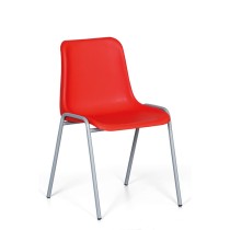 Krzesło do jadalni plastikowe AMADOR, czerwone