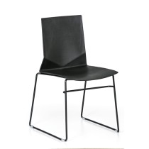 Krzesło do jadalni plastikowe CLANCY, czarne