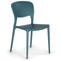 Krzesło do jadalni plastikowe EASY II, niebieskie