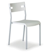 Krzesło do jadalni plastikowe LINDY, białe