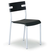 Krzesło do jadalni plastikowe LINDY, czarne