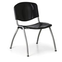 Krzesło do jadalni plastikowe LIVORNO PLASTIC, czarne