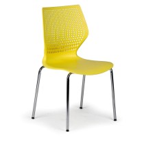 Krzesło do jadalni POLY, żółte