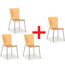 Krzesło drewniane CALGARY 3+1 GRATIS
